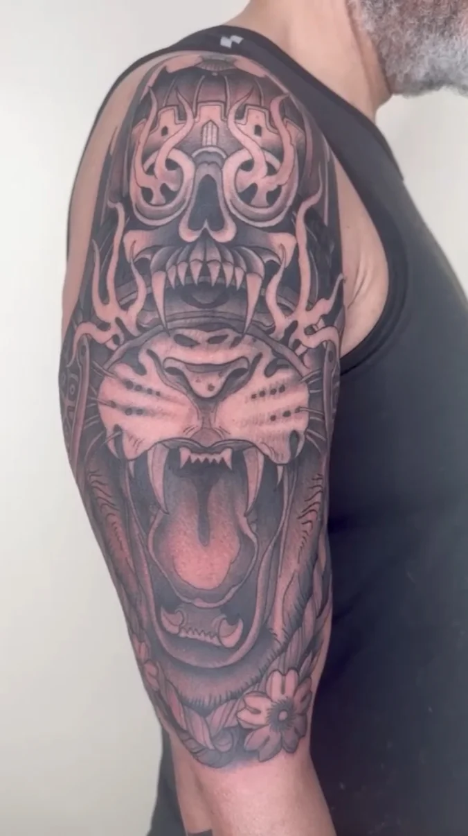 Blackwork Tattoo by Tim Lease