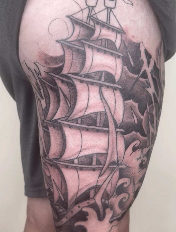 Blackwork Tattoo by Tim Lease